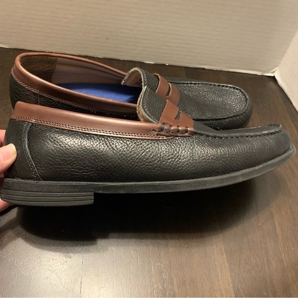 Florsheim Cricket Black And Brown Leather Loafers - Picture 4 of 9